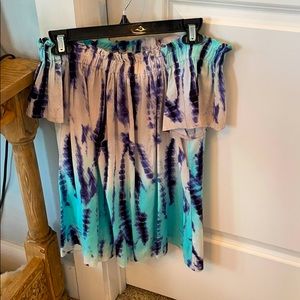 Off the shoulder tie dye top